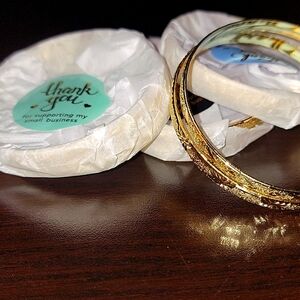 BRAND NEW 14K GOLD FILLED SIZE 6 BRACELETS (2.75" DIAMETER) NEVER WORN-SET OF 8)